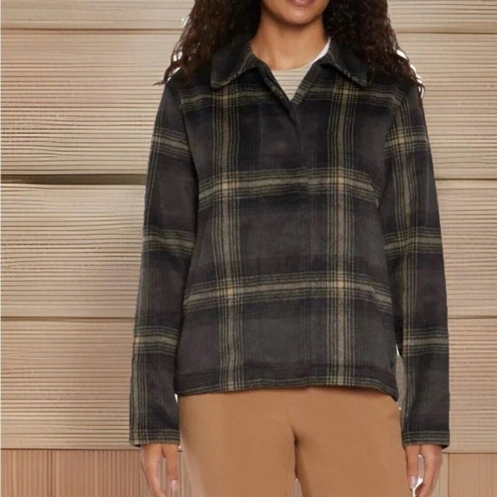 Banana Republic Womens Button Down Plaid Shirt Jacket Size XS